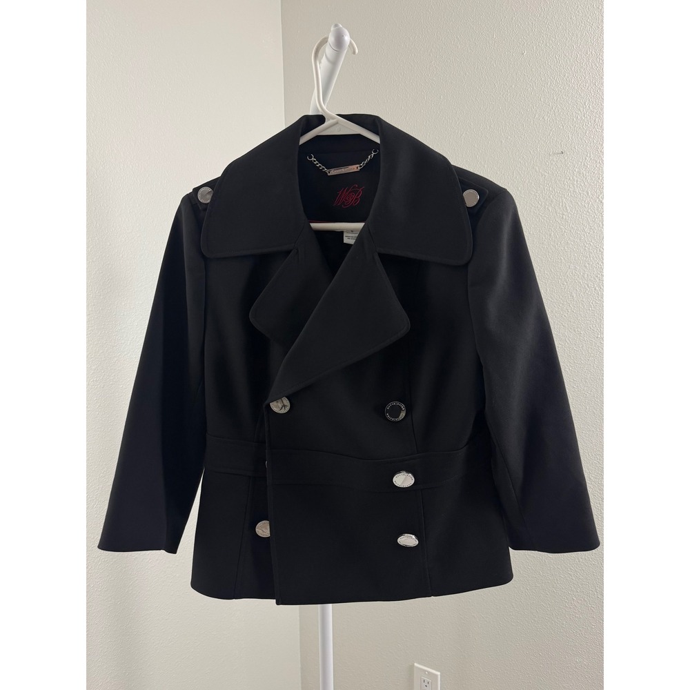 White House Black Market Double Breasted Cropped Jacket Coat Structured